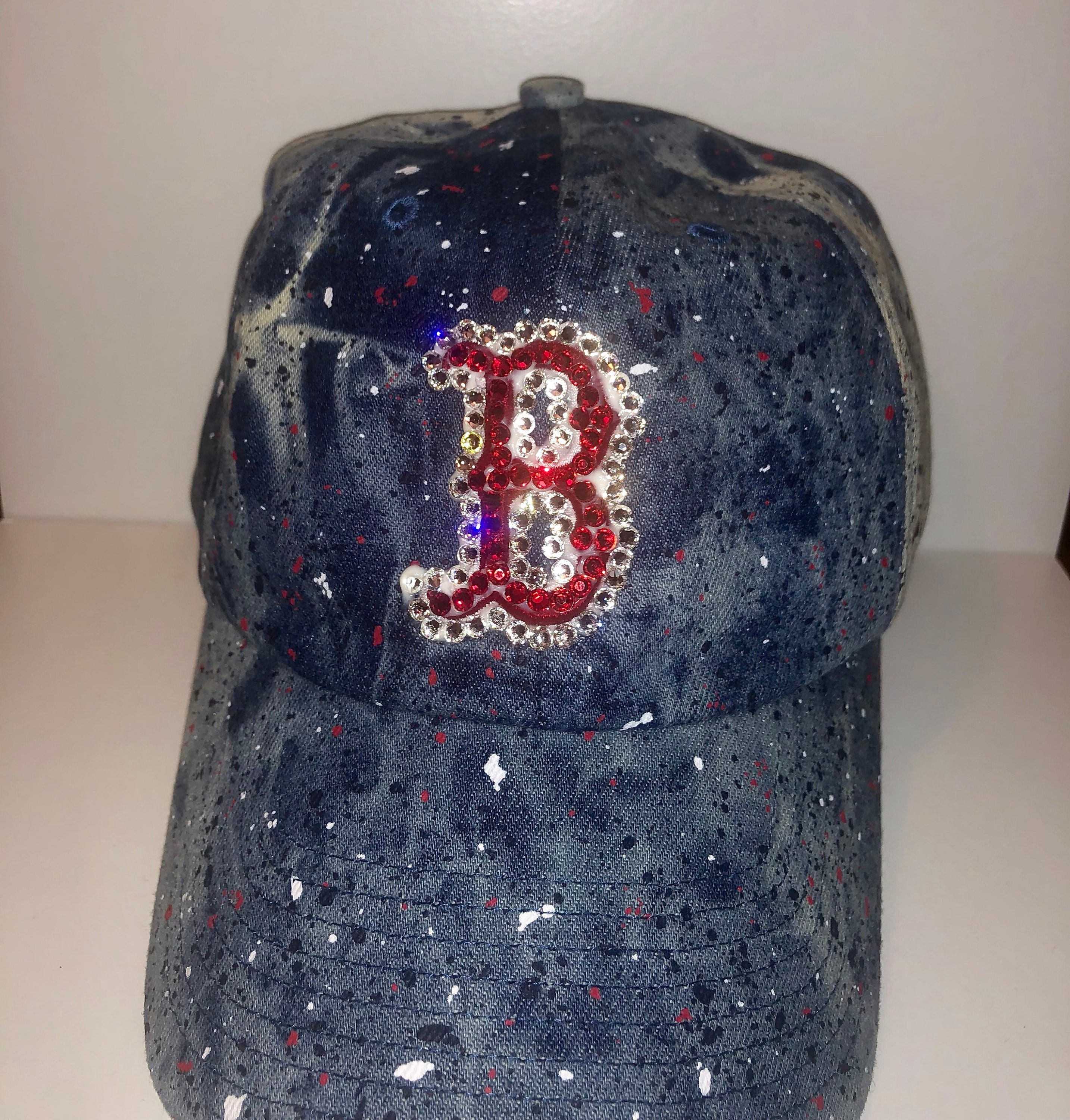 blue and white red sox hat