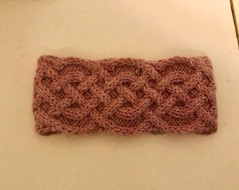 Hand Knit Women’s Cabled Winter Headband- Ear Warmer. Ships Free