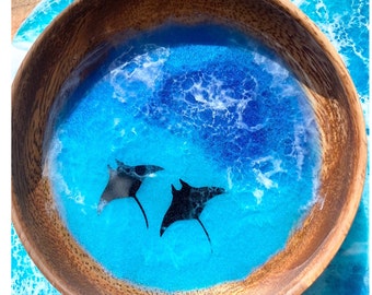 Manta Ray ring dish, stingray jewelry dish, 3D ocean decor gift, valentine gift, couples gift, top gift of season