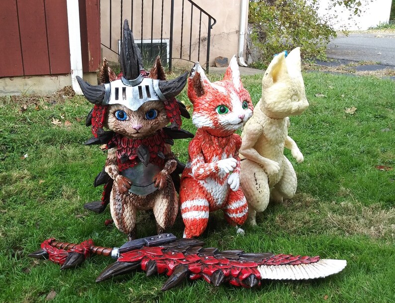 Monster Hunter Cosplay Prop Palico Etsy