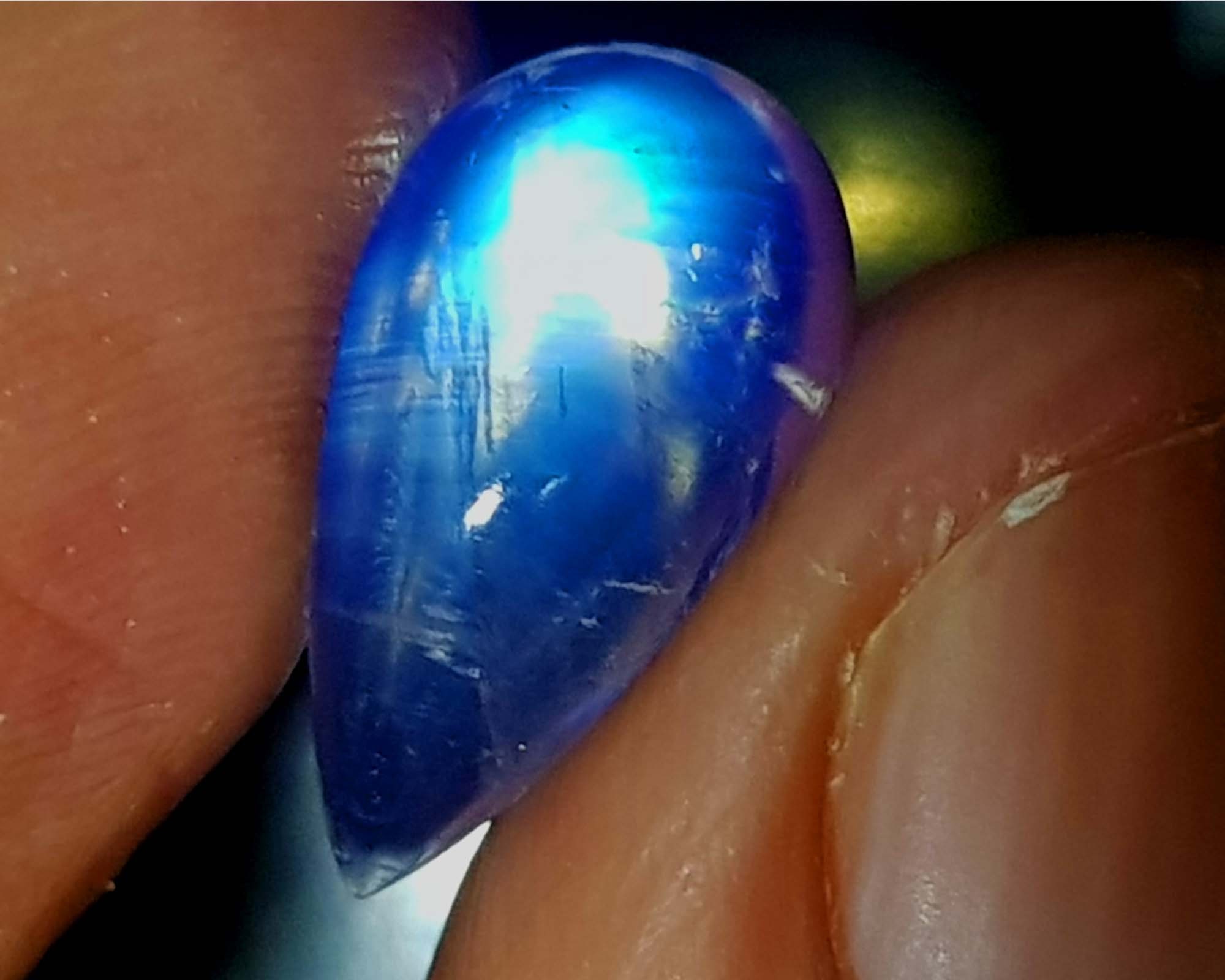 Blue moonstone natural blue gems Brilliant Moonstone Blue Etsy