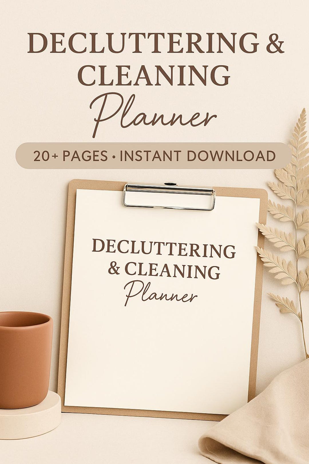 Decluttering & Cleaning Planner Printable • Home Cleaning Binder ...