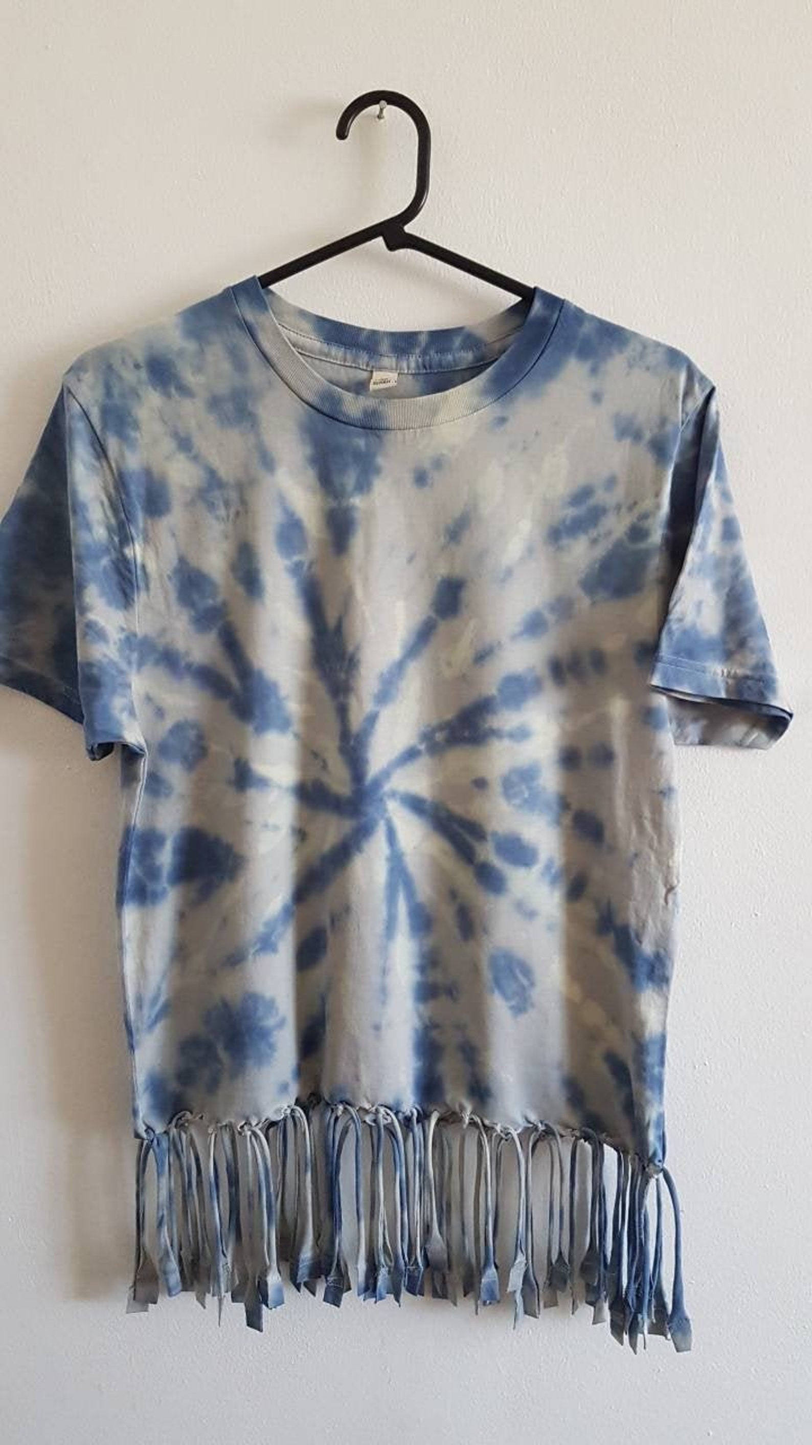 Unisex Fringe Tie-dye T Shirt Unisex Size XS | Etsy