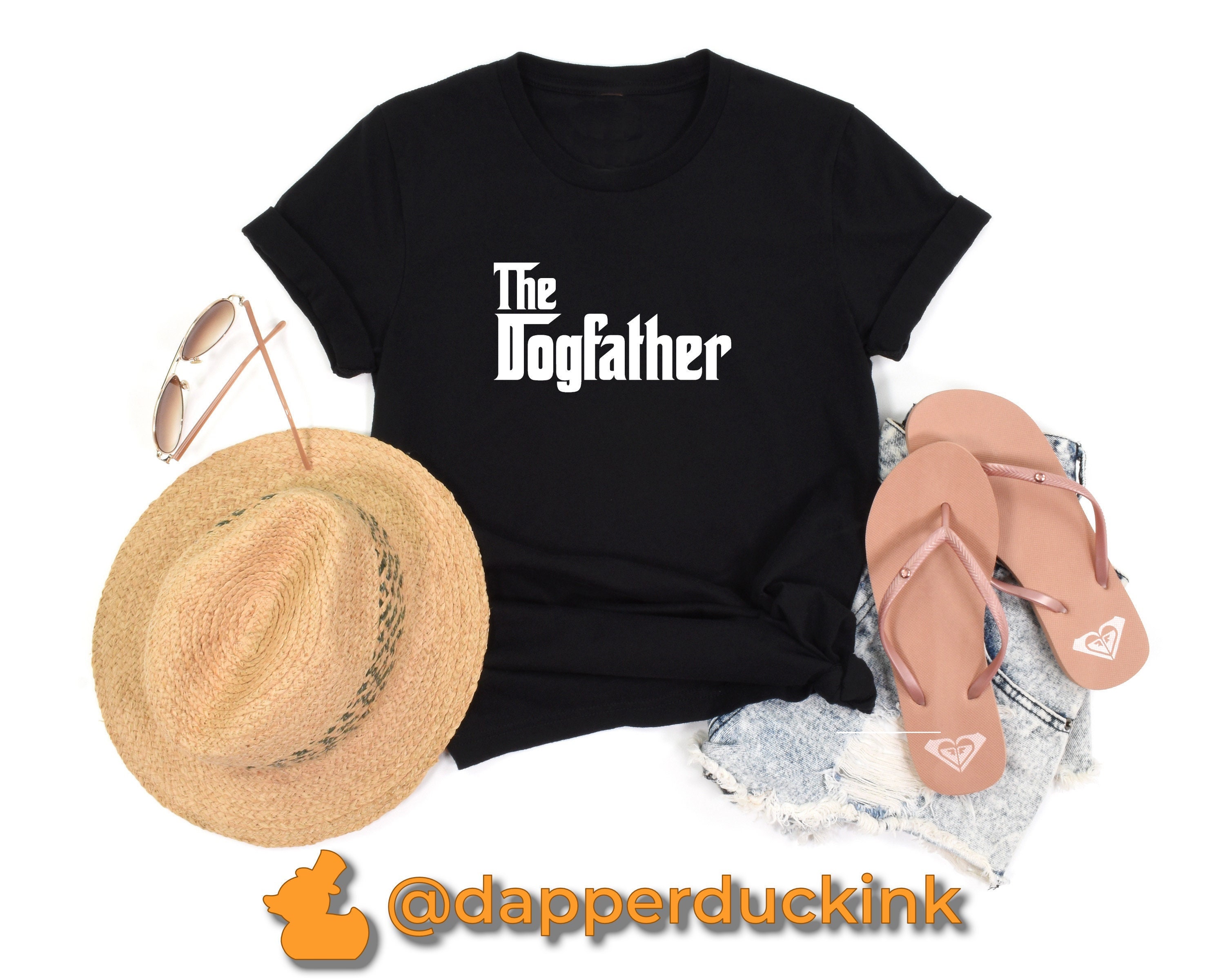 The Dogfather Funny Slogan T Shirt - Dog Dad Mom Owner Gifts For Lovers 100% Cotton