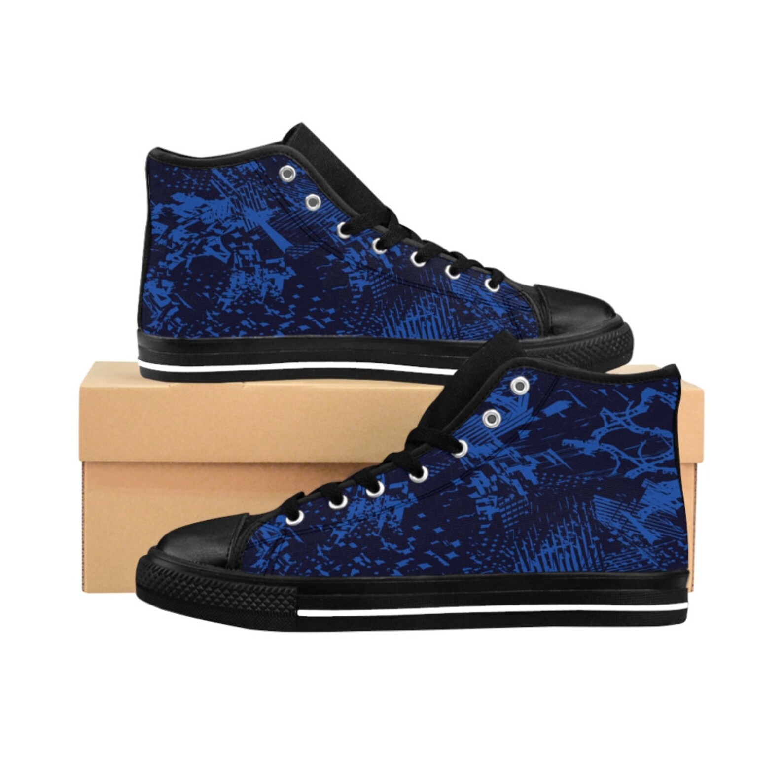 blue canvas high tops