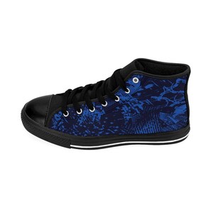 blue canvas high tops