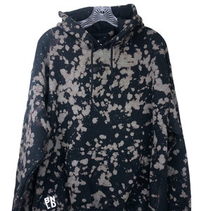 Acid Wash Hoodie, Bleached Hoodie, Tie Dye Sweatshirt, Oversized Hoodie