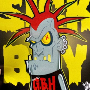 SÉRIE 6 : SICK BOY Punk, musique punk, personnage, illustration, décalcomanie, autocollant, planche à roulettes, illustration, bouteille d'eau, ordinateur portable, cadeau