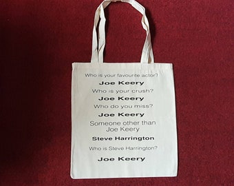 Joe Keery/Steve Harrington tote bag