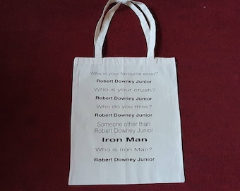 Robert Downey Junior Tote Bag