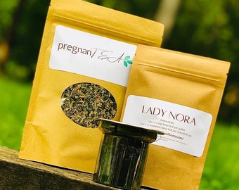 Organic Caffeinated Lady Nora, Nora Tea, Second Trimester, Pregnancy Tea, Expectant Mother Gift, Mother To Be Gift, Red Raspberry Leaf Tea