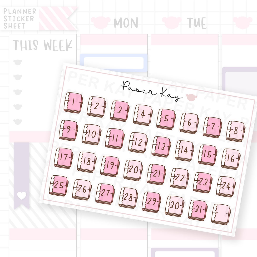 Planner Date Stickers - Valentine Hearts - Etsy