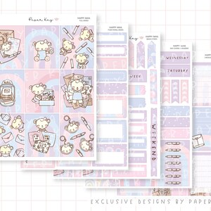Happy Mail Standard Vertical Sticker Kit  - 5 Page Weekly Vertical Planner Stickers