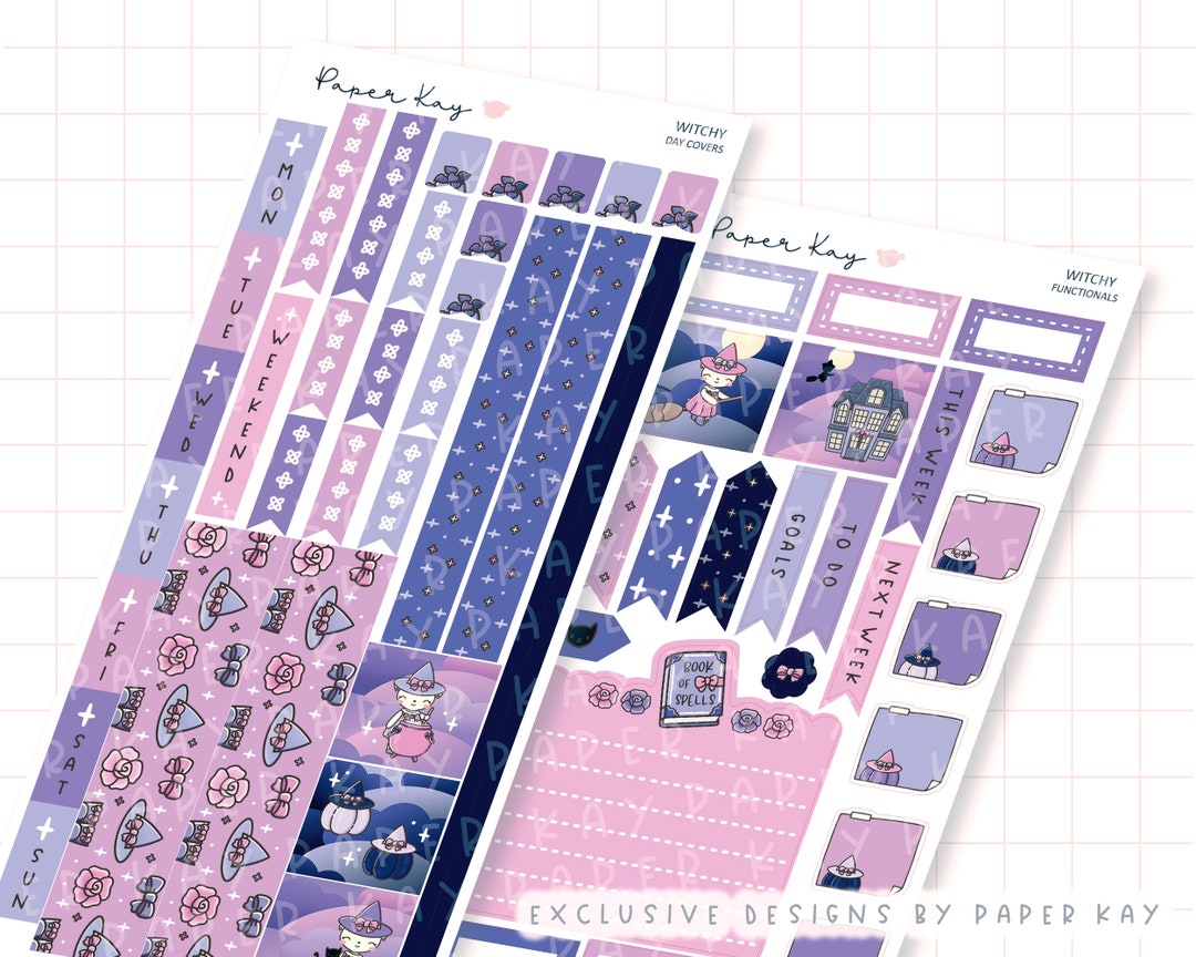 Witchy Hobo / Hobonichi Weeks Sticker Kit - Weekly Planner Stickers - Etsy