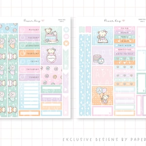 Sweeties Hobonichi Cousin Sticker Kit - 2 Seiten Wochenplaner Sticker - von Paper Kay