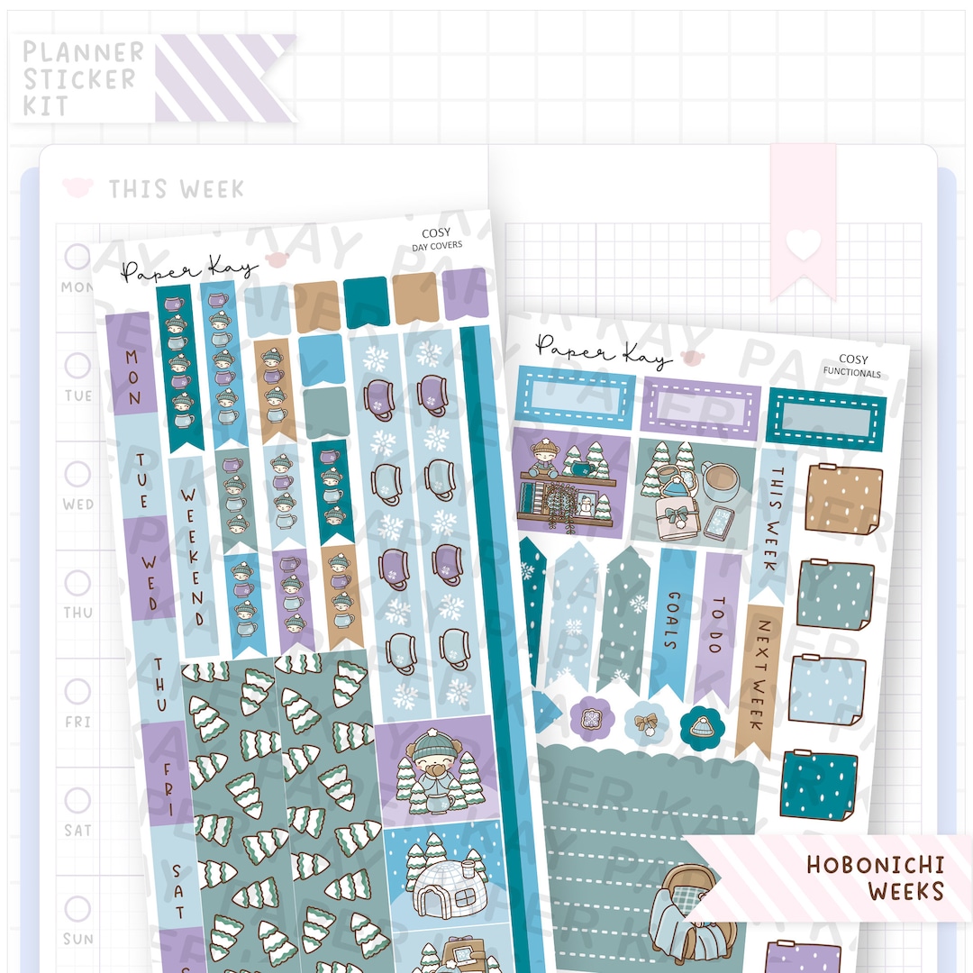 Cosy Hobo / Hobonichi Weeks Sticker Kit - Weekly Planner Stickers - Etsy