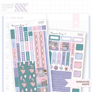 Raindrops Hobonichi Weeks Sticker Kit - Weekly Planner Stickers