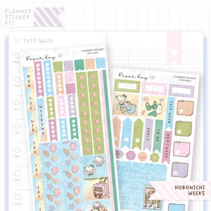 Summer Holiday Hobo / Hobonichi Weeks Sticker Kit - Weekly Planner Stickers