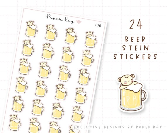 Decorative Planner Stickers Beer Stein Icon Stickers Stickers Stickers ...