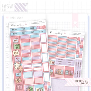 Summer Reads Hobonichi Monthly Sticker Kit - Hobonichi Weeks Kit - Monthly Planner Stickers