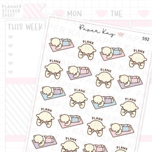Dot the Bear Planking Planner Stickers | Dot the Bear by Paper Kay | 592 |