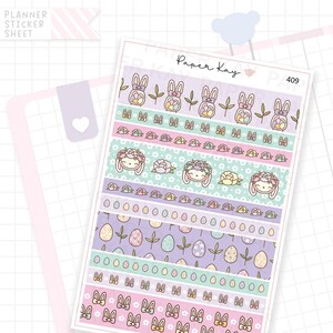 Autocollants de planificateur de bande de Washi d'oeuf de Pâques | Dot the Bear de Paper Kay | 409 |