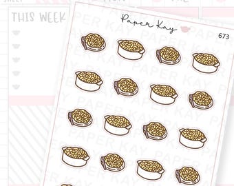 Mac and Cheese Stickers | Planner Stickers | by Paper Kay | 673 |