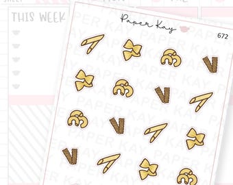 Pasta Shapes Stickers | Planner Stickers | by Paper Kay | 672 |