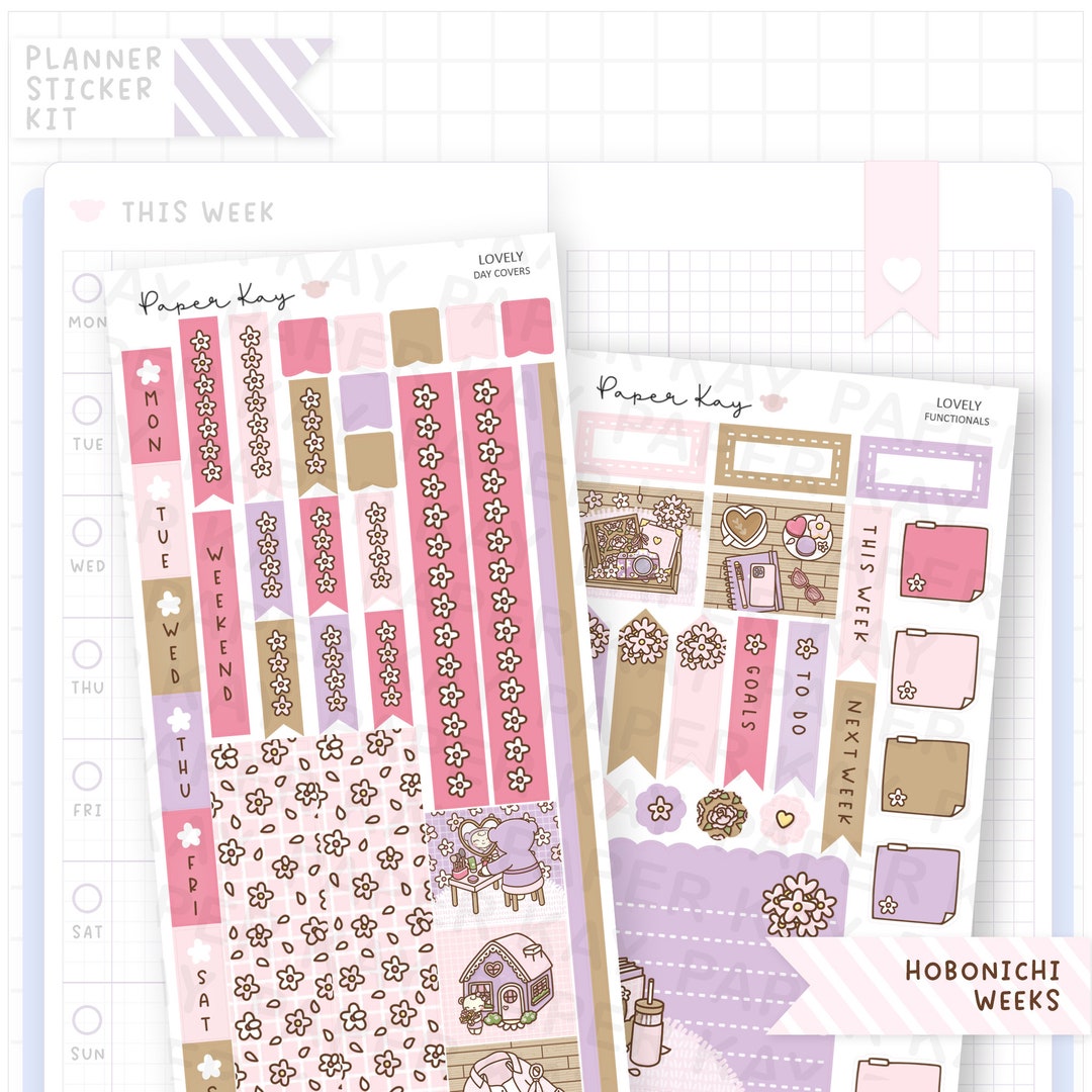 Lovely Hobo / Hobonichi Weeks Sticker Kit - Weekly Planner Stickers - Etsy