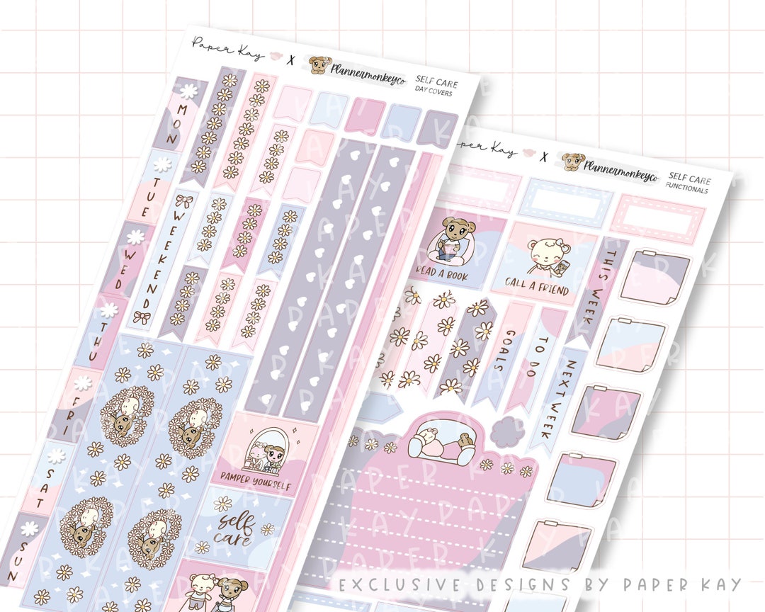 Self Care Hobo / Hobonichi Weeks Sticker Kit - Weekly Planner Stickers ...