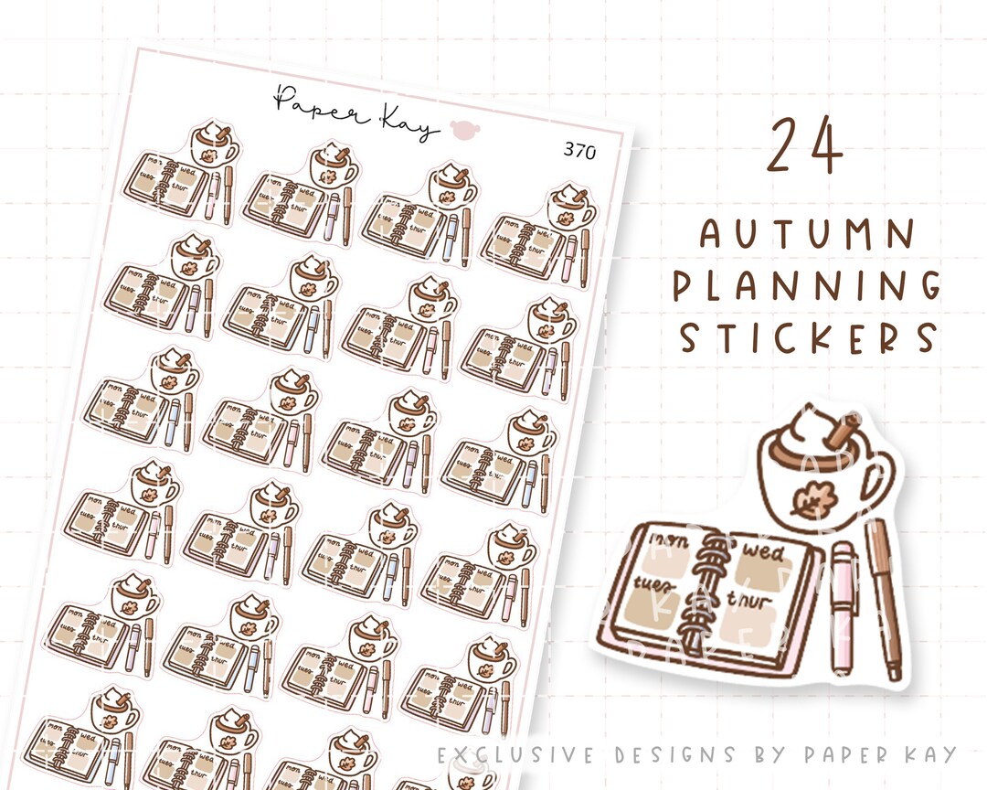 Autumn Planning Stickers | Planner Stickers | by Paper Kay | 370 | - Etsy