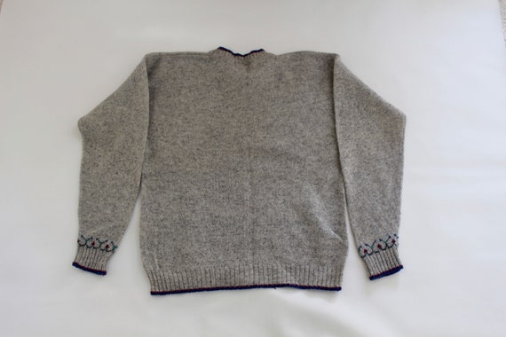 A B C School   Medium Vintage Ugly  Sweater Gray … - image 3