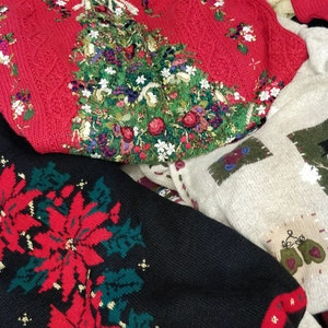 Vintage Ugly Christmas Holiday Sweaters Bale of 100lbs for resale