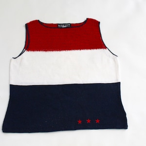 Patriotic  Stripes!    Medium  Vintage Ugly  Sweater  Red/White/Blue  #999