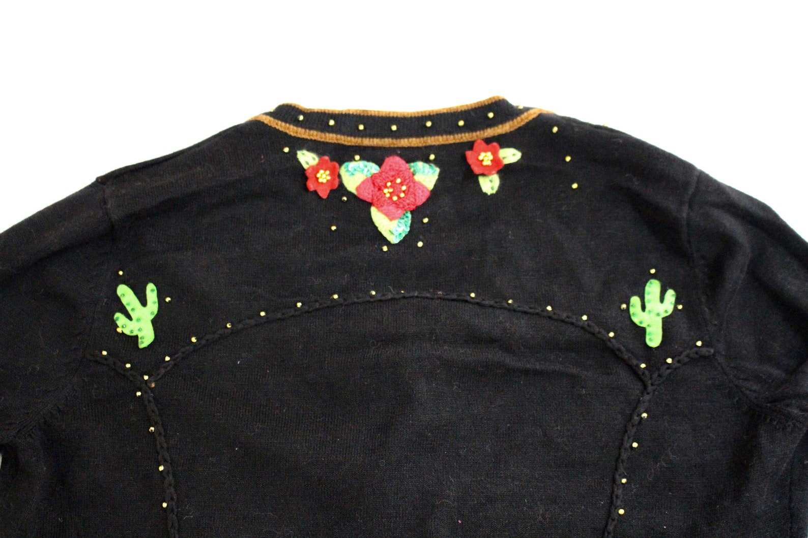 Berek Cactus/boots Small Vintage Ugly Christmas Sweater Black - Etsy