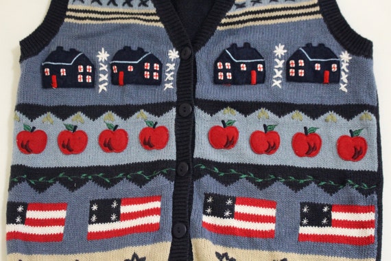 Teachers!   P  Small   Vintage Ugly Sweater Vest … - image 2