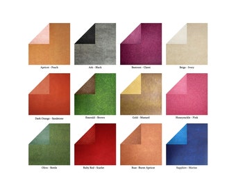 Handmade Origami Paper. Special Tissue-foil. 24cm x 24cm. (Twelve colours pack of 12)