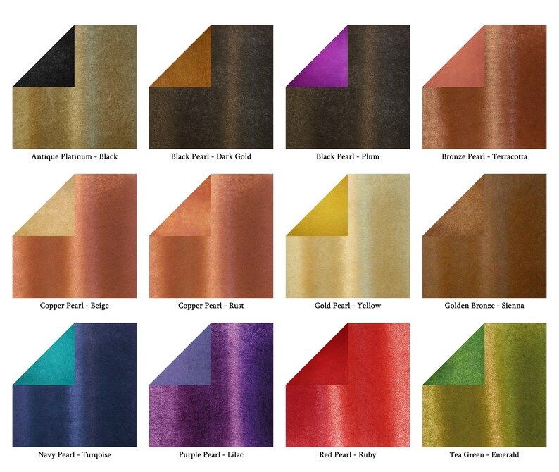 Handmade Origami paper. Deluxe Tissuefoil. 24cm x 24cm. Etsy