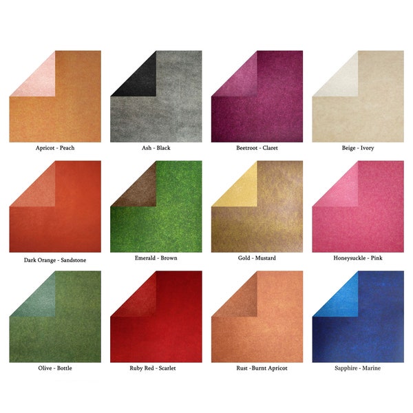 Handmade Origami Paper. Special Tissue-foil. 49cm x 49cm. (Choose color) Priced per sheet