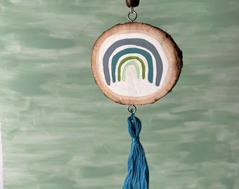 Car Charm Wood Slice Ornament