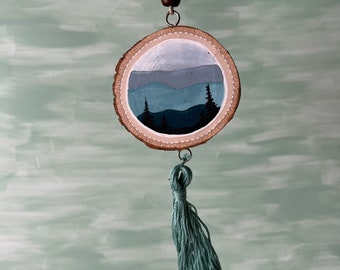 Car Charm Wood Slice Ornament