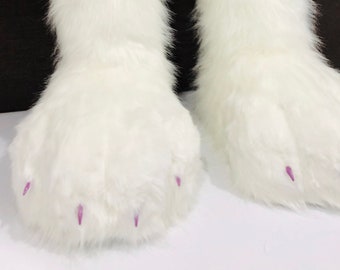 Feet Paws with pads and claws custom! Feral Like Canine Feline  Bird  Sergal Protogen Wolf Fox Cat long, short Fursuit