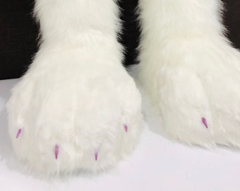 Feet Paws with pads and claws custom! Feral Like Canine Feline Bird Sergal Protogen Wolf Fox Cat long, short Fursuit