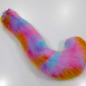 150 Colors Cat Leopard Feline Fursuit Tail 37'' Long High Density Luxury Faux Fur