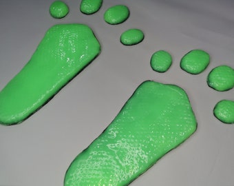 Ready to ship Green Silicone Feet Pads Canine Feline Paw Pads Cat Wolf Toony easy to glue for your Fursuit DiY