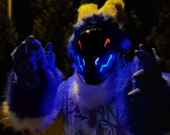 Cloud protogen mini partial fursuit!