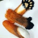 CUSTOM - Fox Airbrushed Fursuit Paws with tail + silicone PawPads and Claws ! Real Like Partial Canine Feline Wolf Fox Cat size M/L