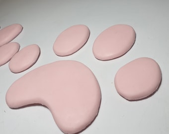 Huge Silicone Feet Pads Canine Feline Paw Pads Cat Wolf Toony easy to glue for your Fursuit or Cosplay Custom Colors ! DiY