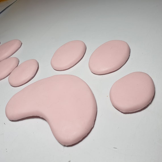 Huge Silicone Feet Pads Canine Feline Paw Pads Cat Wolf Toony easy to glue for your Fursuit or Cosplay Custom Colors ! DiY