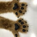 Brown Fursuit Paws + silicone THICK K9 PawPads and Claws with custom colors ! Feral Like Canine Feline Wolf Fox Cat size M/L